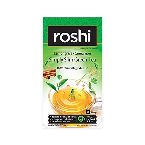 Image of Roshi Slim & Shine Combo|(50 Tea Bags)| Simply Slim Green Tea and Detox Green Tea for fitness and Complete Detox enriched with Lemongrass, Cinnamon, Moroccan Mint and Tulsi