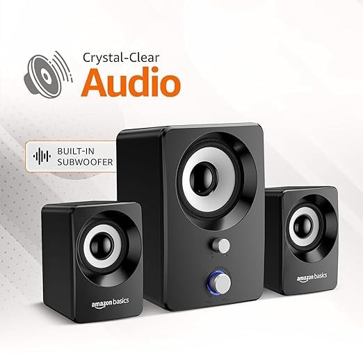 amazon basics 2.1 8W Speakers with Subwoofer - Image 2