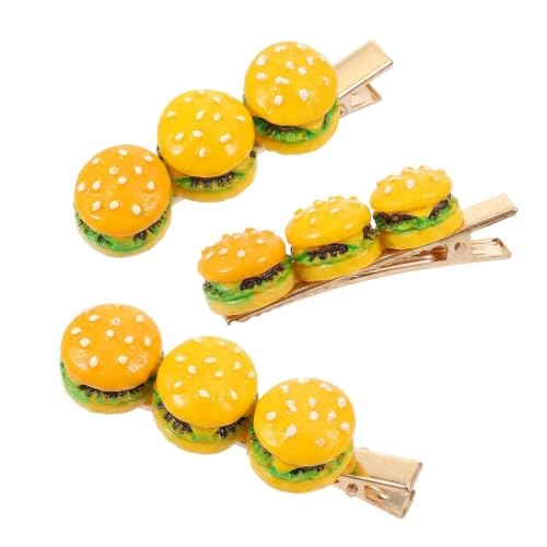 Pinces à cheveux fantaisie hamburgers Jojofuny barrettes dessin animé