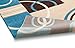 Well Woven Ruby Echo Shapes & Circles Geometric Blue 5 by 7 Rug - Medium Size Blue Rug, Thick Pile Carpet, Durable Easy Care Floor Covering, Stain Resistant, Contemporary Style, Modern Pattern