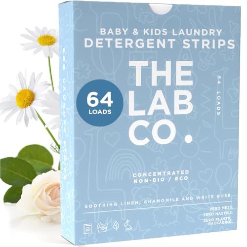 The Lab Co. Laundry Detergent Strips Washing Sheets 64 Loads