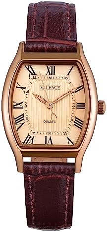 Vintage Wrist Watch for Women, Classic Quartz Watch with Leather Band, Women's Watch