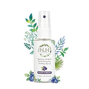HH Herb&Health Feminine Deodorant Spray – Natural Essential Oil Intimate Soothing Mist – Blackcurrant