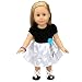 Shero 12 - 16 Inches Baby Doll's Dress Black and White Dress with Shoes