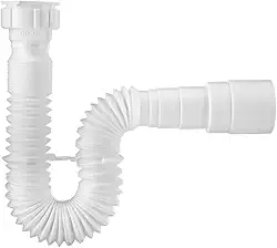 Sifão Plástico Corrugado Universal: Flexibilidade e Instalação Fácil para Pias, Tanques e Lavatórios - Evite Mau Cheiro e Entupimentos com Durabilidade e Adaptabilidade