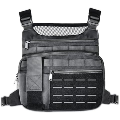 Chest Bag for Men, Sports Running Chest Pack for Men, Tactical Chest Bag, Men's Running Chest Bag with Extra Storage Space, Sports Utility Mens Chest Bag for Running, Hiking, Climbing Cover