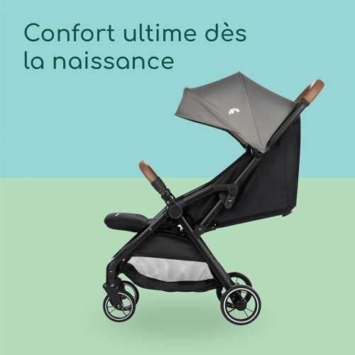 Bebeconfort Sunlite, poussette canne compacte, 0 à 4 ans (22 kg max), légère (7,2 kg), 3 Positions d'Inclinaison dont 1 allongée, poussette compacte, inclinable d’une main, grand panier, Tinted Grey – Image 4