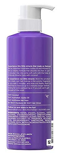 Aussie 3 Minute Miracle Curls Deep Conditioner 16 Ounce Pump (475ml) (3 Pack)