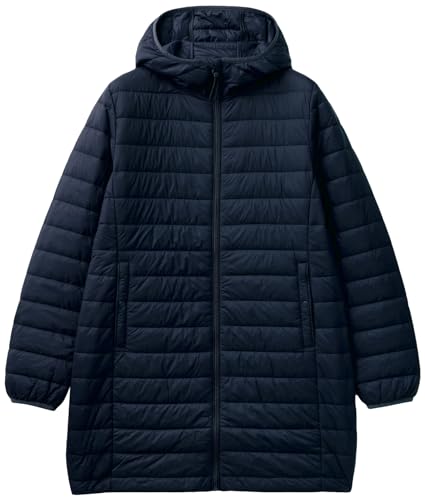 United Colors of Benetton Women's Long Down Jacket, Dark Blue 016, M - Image 6