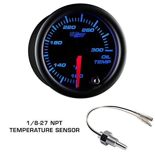 Glowshift Gauge Package Compatible With Subaru Impreza Wrx Sti 2002-2007 - Tinted 7 Color 30 Psi Boost/Vacuum, 100 Psi Oil Pressure & 300 F Oil Temp Gauges - Clock Replacement Triple Dashboard Pod #TOP4