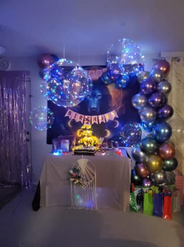Led Bobo Balloons 10 Packs, Light Up Balloons 20 Inches Helium Style Glow Clear Balloons For Christmas Wedding Birthday Valentines Day Halloween Party Supplies Decorations (Colorful) #TOP4