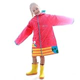 【ALTA CALIDAD】- Nuestros impermeables para niños están hechos de materiales ecológicos de alta calidad. No tóxico y resistente a la corrosión. Su textura es suave y se siente muy suave pero tiene una fuerte densidad resistente al agua / viento. Ligero y transpirable, no daña la piel de los niños. Adecuado para primavera, verano, otoño e invierno.