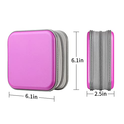 Liovode Dvd Case, 48 Capacity Cd Case Portable Cd Case Holder Storage Hard Plastic Dvd Cd Wallet Holder Organizer For Car (Purple) #TOP6
