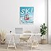 Stupell Industries Ski Trolly The Rocky Mountains Winter Blue, Designed by Ziwei LI Canvas Wall Art, 30 x 40