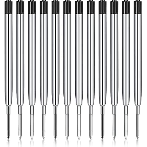 12 Pieces Pen Refills, Black Ink, Medium Point Cover
