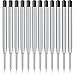 12 Pièces Recharges de Stylos à Bille Remplaçables Recharge Métal Pointe Moyenne Recharges Stylo à Encre Noire Écriture Lisse Recharges Encre Gel de Remplacement 1,0 mm pour Stylo à Bille