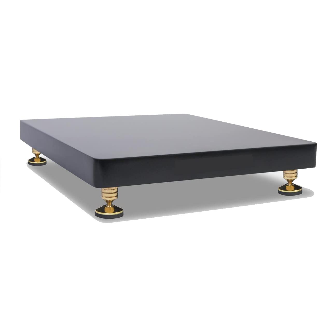 Supporti per Diffusori a Pavimento, Ammortizzatori Acustici, Pannello ad Alta Densità da 25mm, Supporti Audio Stereoscopici Quadrati (Nero, 19cm*25cm*25cm)