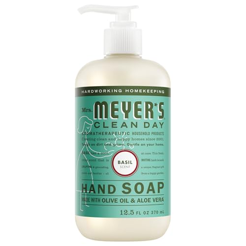 Image of MRS. MEYER'S CLEAN DAY Hand Soap, Basil Scent, 12.5 Fl Oz Bottle