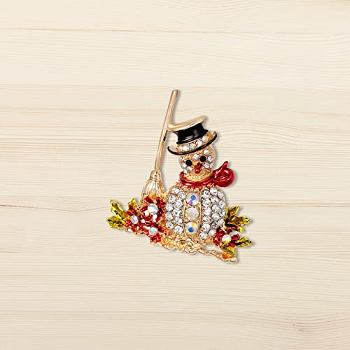 Image of Christmas Pin, Christmas Brooch Pins, Rhinestone Crystal Christmas Enamel Pin, Vintage Christmas Brooch for Women, Christmas Jewelry Pins for Xmas Decorations