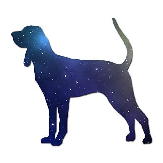 Black & Tan Coonhound Dog Breed - Vinyl Decal Sticker - 13.25" x 12" - Galaxy