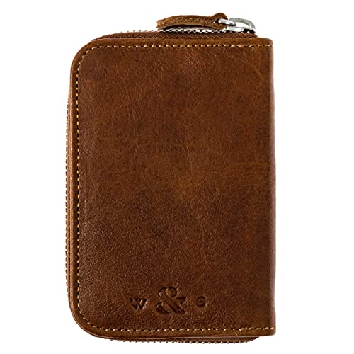 Leather Zipper Screwdriver Case (No Tools) By W&S For Travel And Storage Of Screwdriver Set: Zipper Case Securely Holds Screwdrivers (Sold Separately) - Brown Leather, Black Suede #TOP3