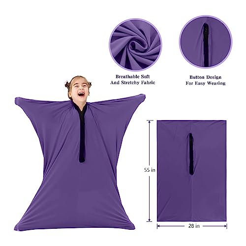 Chaussette sensorielle extensible violette pour le retour au calme