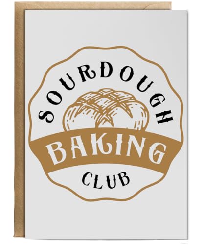 Hippowarehouse Sourdough baking club Personalised Card A5 with envelope for him for her Funny Cards for Men and Women Blank inside option
