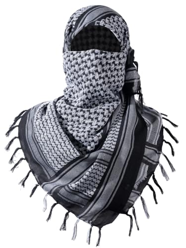 Image of FREE SOLDIER Scarf Military Shemagh Tactical Desert Keffiyeh Head Neck Scarf Arab Wrap with Tassel for Men Women