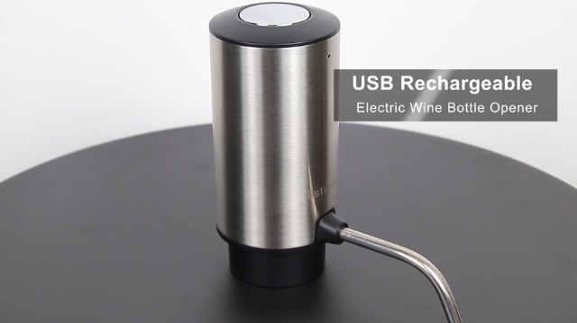 Set Cavatappi Elettrico Per Vino 4 In 1 - Apribottiglie Ricaricabile, Decanter, Tappi Sottovuoto - Foto 5