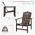 ACUEL Stackable Adirondack Chairs Set of 2, Weather-Resistant Outdoor Patio Seating, Low Maintenance Poly Lumber Chairs for Porch, Deck, Garden, Fire Pit (Brown)