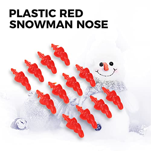 Yetaha 20Pcs Red Snowman Nose, Carrot Crafts Safety Noses Santa Claus Dolls Nose For Christmas Decoration Diy Making Supplies #TOP3