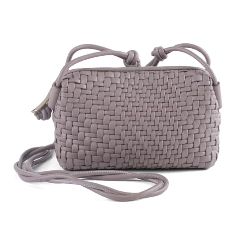 Image of Woven Crossbody Bag for Women,Small Handbag Cute Purse Vegan Leather Handmade Shoulderbag, Summer Tote Bag with Strap