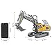 PREPOP Remote Control Excavator Toy for 6-12 yr Boys, Best Birthday Gifts for Kids 4-7 8 9 10 11 Year Old, RC Construction Toys with Metal Shovel, Lights, Sounds 2.4Ghz