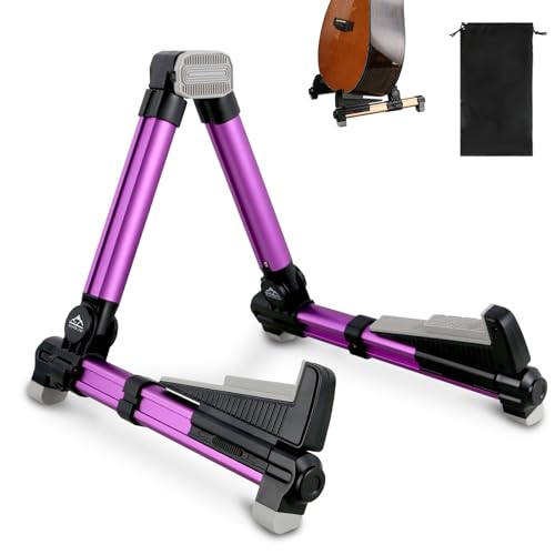 EASTROCK Portable Tripod A Frame Aluminium Music Stand,Purple