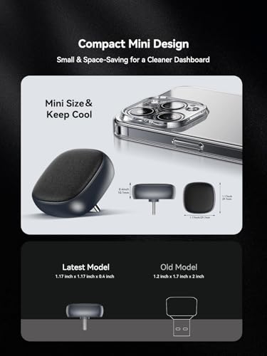 Hyphoon 2-in-1 Wireless CarPlay Adapter USB C for Factory Wired CarPlay and Android Auto, One-Click Phone Switching, 5GHz WiFi Bluetooth 5.0 Auto Reconnect, Metallic Gray — view 6