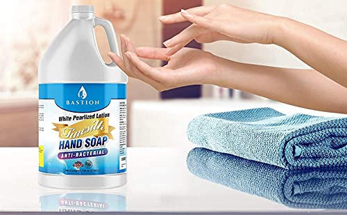Antibacterial Finesilk White Pearlized Lotion Liquid Hand Soap: Bulk Refill Jug. Ph Balanced Ultra-Strength. Made In Usa (Finesilk, Gallon) #TOP1