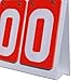Flip Score Board Score Counter Multi Sports Scoreboard Table Score Flipper for Tennis Ball, Yellow Red