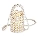 Grandxii Pearl Clutch Purse White Summer Handbag Evening Bag Beaded bag For Women Small Bag Mini Bag