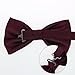 Dan Smith DBC2019 Marron Wedding Bowties Checkered Pre-tied Bowtie