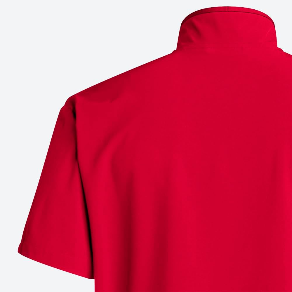 adidas Mens Coach Short Sleeve 14 Quarter Zip Athletic Outerwear Casual - Red