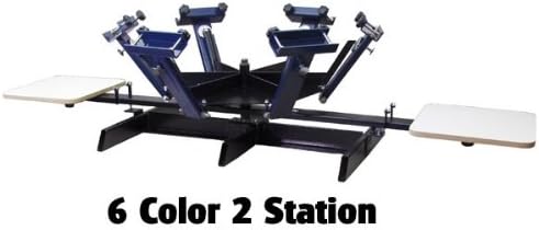 Screen Printing Press 6 Color 2 Station