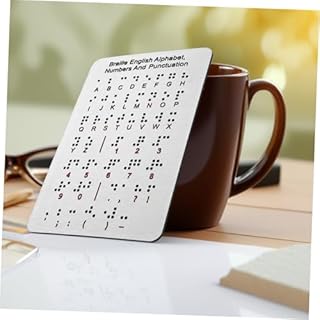 TOYANDONA scheda madre braille libri in braille materiali didattici in braille prodotti per non vedenti strumenti di apprendimento tattile gadget per non vedenti Acciaio inossidabile Silver