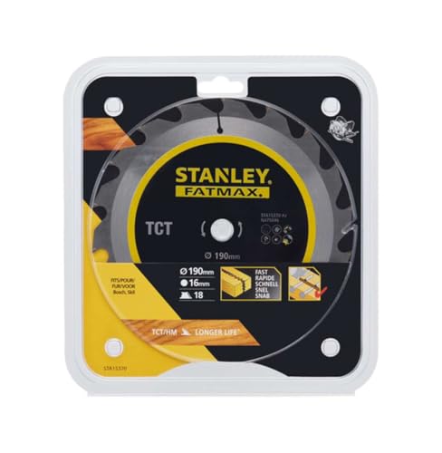 STANLEY STA15370-XJ Hoja TCT 19016x18 Teeth for DIYers & Professionals, Ideal for Repair Installation and Workshop tasks, Single Unit - Image 2