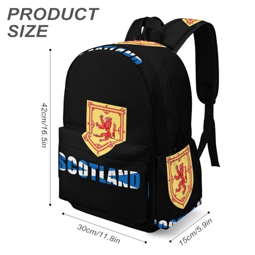 Scottish Flag Britain Simple Casual Backpack Travel Hiking Laptop Shoulder Bag Daypack3