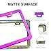 Carsories Iridescent License Plate Frame, 2 Holes Fashion Purple Stainless Steel Mirror Polish Holder, 2 Pack Waterproof Rust-Proof Universal US Car Frame, Including Screws, Caps and Rattle Proof Pads