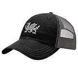 Trucker Hat Richardson White Welsh Dragon Embroidery Country Name Cotton Soft Mesh Cap Snaps -...