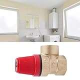 FUANA Membran Messing Sicherheitsventil 1/5.1 cm für 3 bis 6 bar Druckentlastung in Heizungsanlagen, Ablassventil für geschlossene Systemanwendungen Türschloss