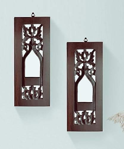 Dime Store Wood Painted Wall Hanging Jharokha Inside Mirror, Wooden Wall Hanging, Wooden Wall Panel Hanging Wall Mirror for Wall Living Room Home Decor (Carved) Jharokha Mirror, 30x11 cm (B0BCMYVPRB) Amazon Price History, Amazon Price Tracker