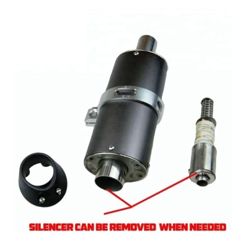 Silenciador de escape de alta resistencia con acople de 28mm y 38mm para motores de 160cc 2