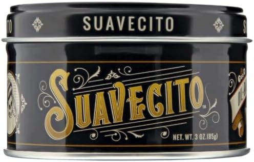Suavecito Oil Based Pomade 3 oz Tin Can - Original Scent Hair Styling Long Lasting Hold, Healthy High Shine, For All Hair Types - Smooth Slickback To Pompadour Rockabilly Style Grease